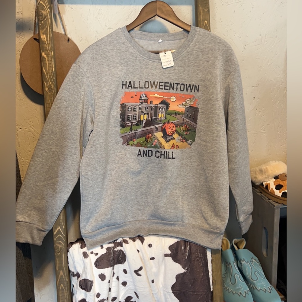 Halloween town and chill crewneck